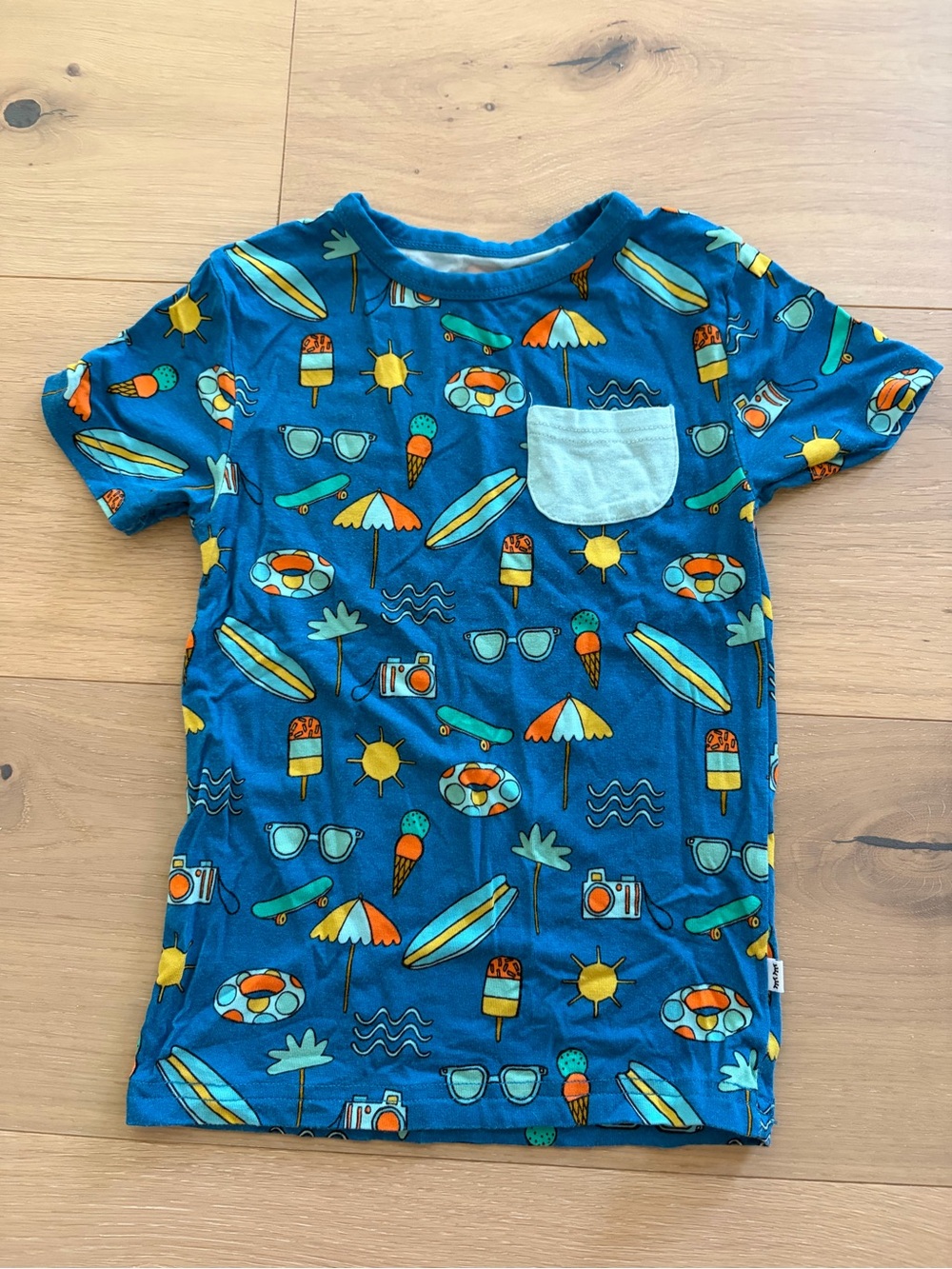 Little sleepies pool party pocket tee